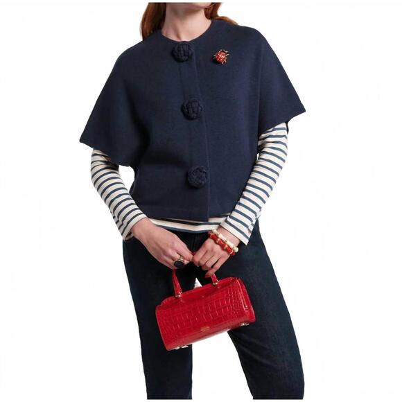 FRANCES VALENTINE Sweaters - NEW FRANCES VALENTINE carnegie shrug in navy